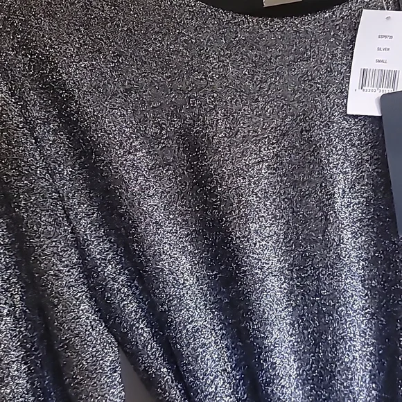 Gibson Look small silver glitter long sleeve dress NWT! - Picture 6 of 6
